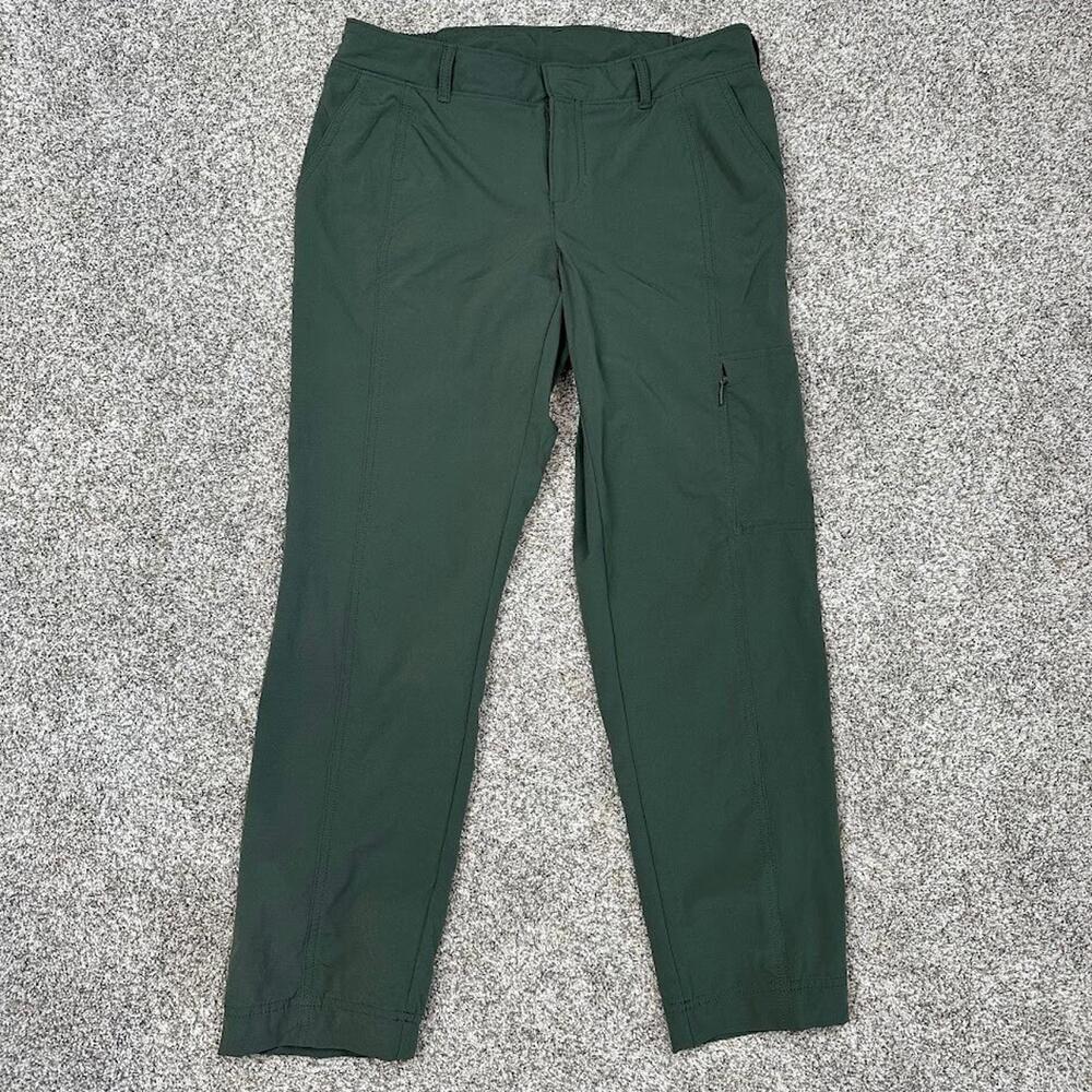 Athleta Pants Womens 6 Green Hiking Nylon Lightwieght Pockets Casual Fishing